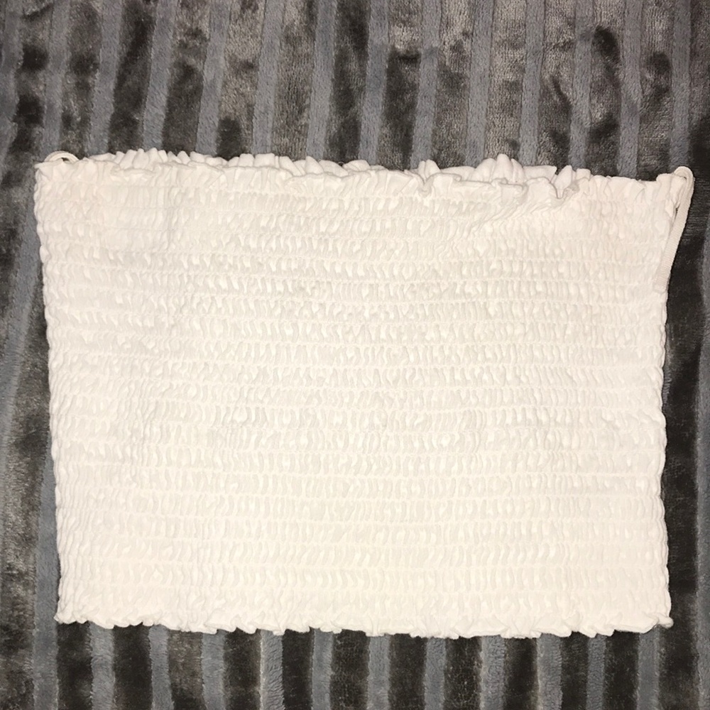 white smocked tube top (garage)